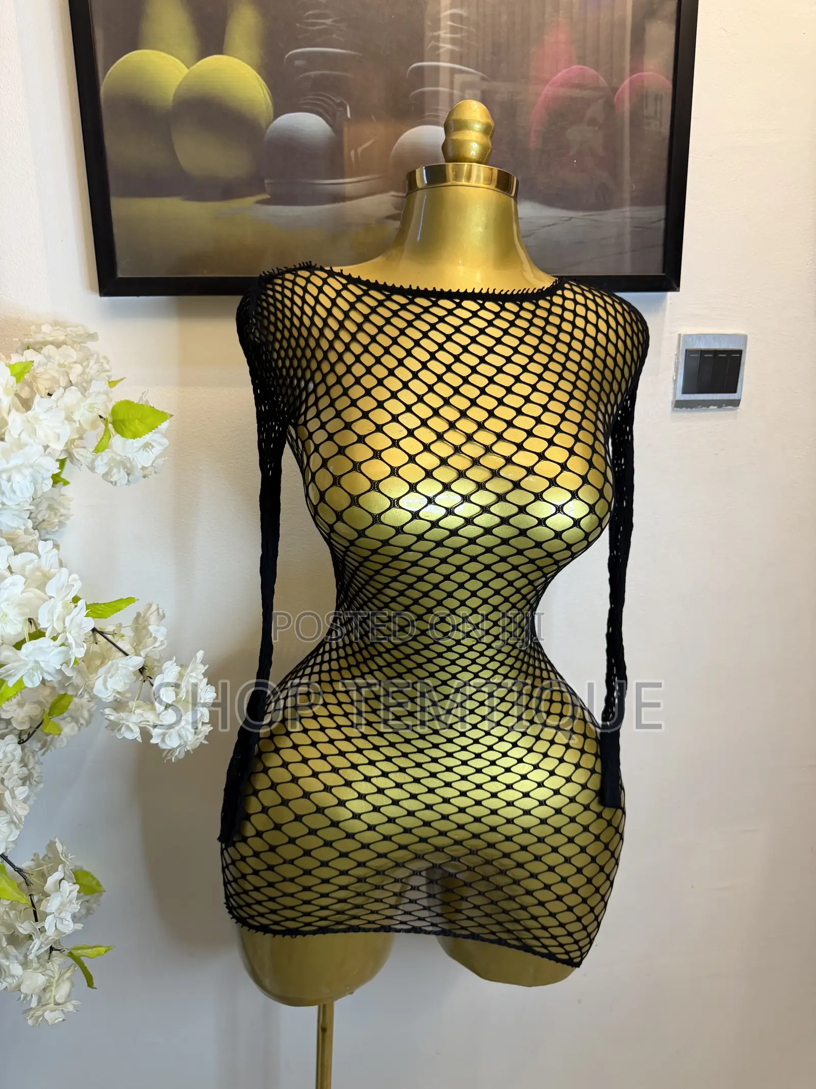 Net Bodycon Cover-Up Gown