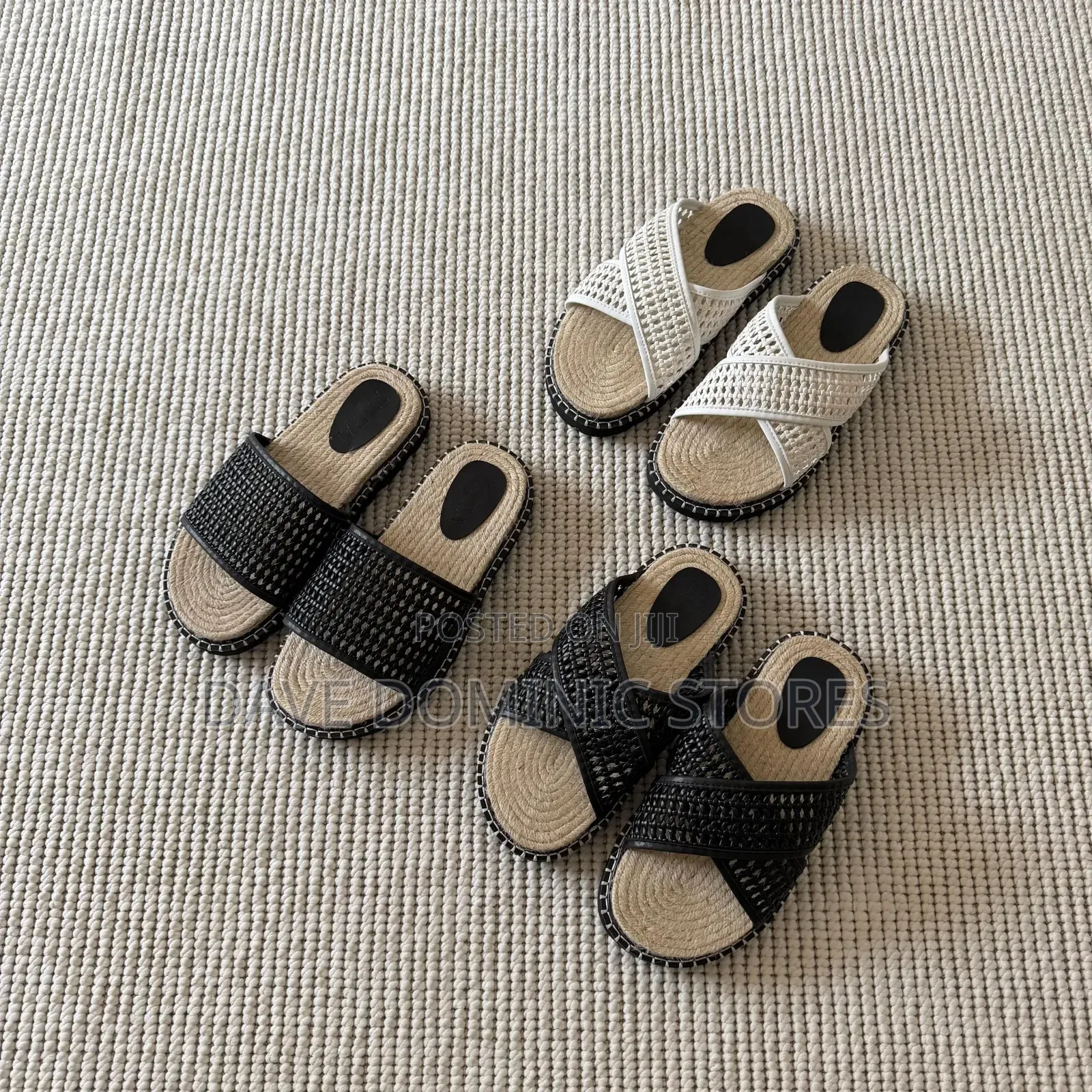 Woven Espadrille Styled Slides