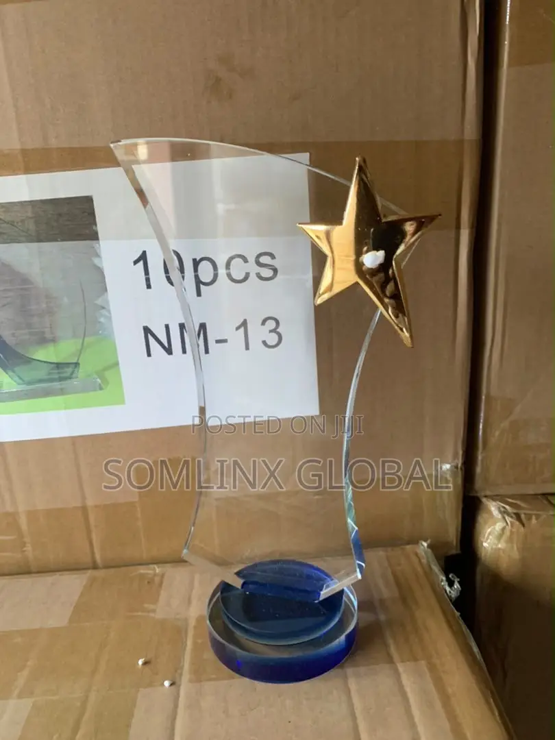 Glass Plaque (Star) With Branding