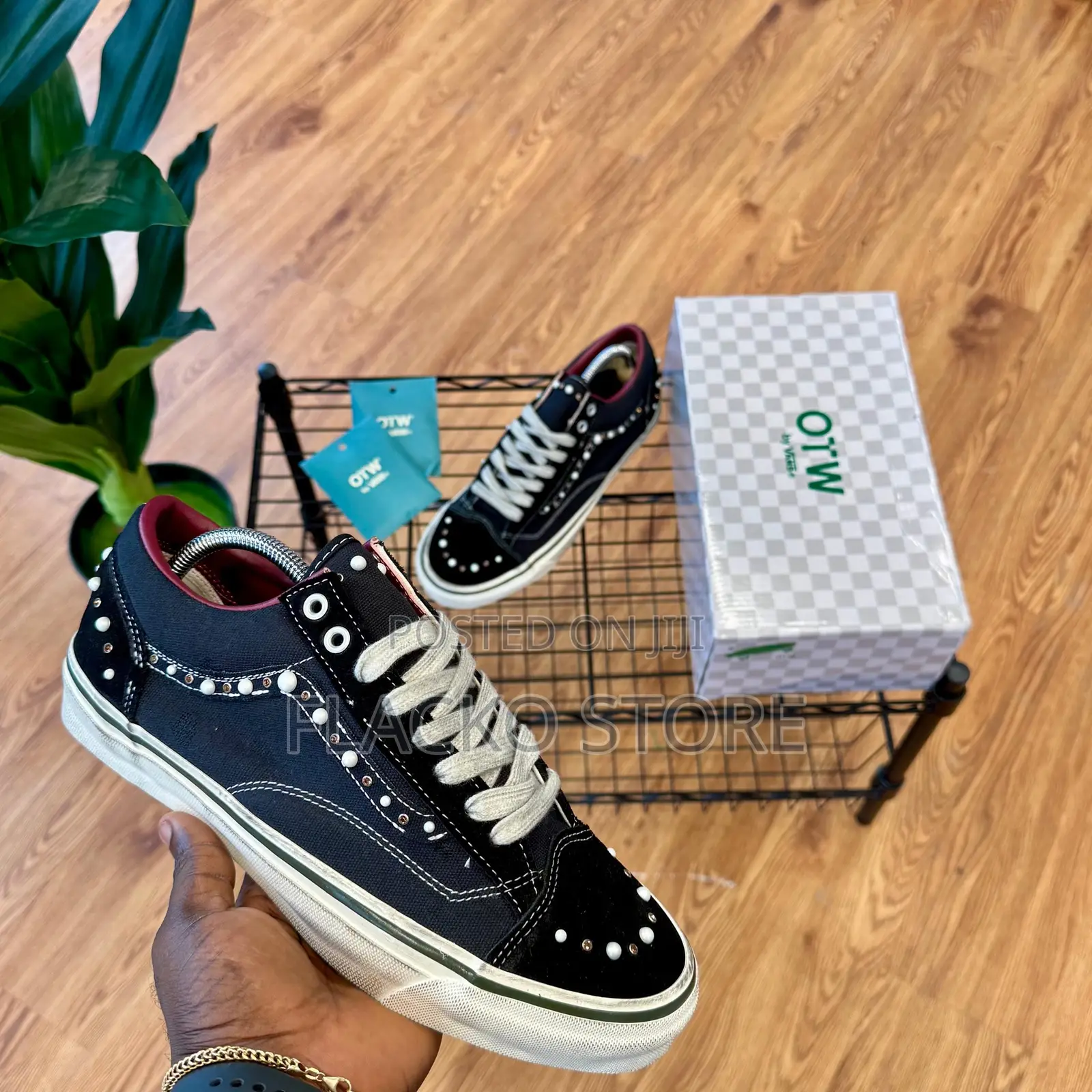 Premium Vans Otw Old Skool 36 Pearlized Black White Sneakers