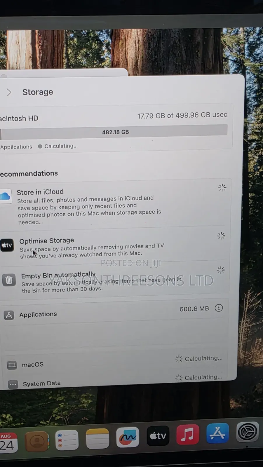 Laptop Apple MacBook Pro 2019 16GB Intel Core i5 SSD 512GB