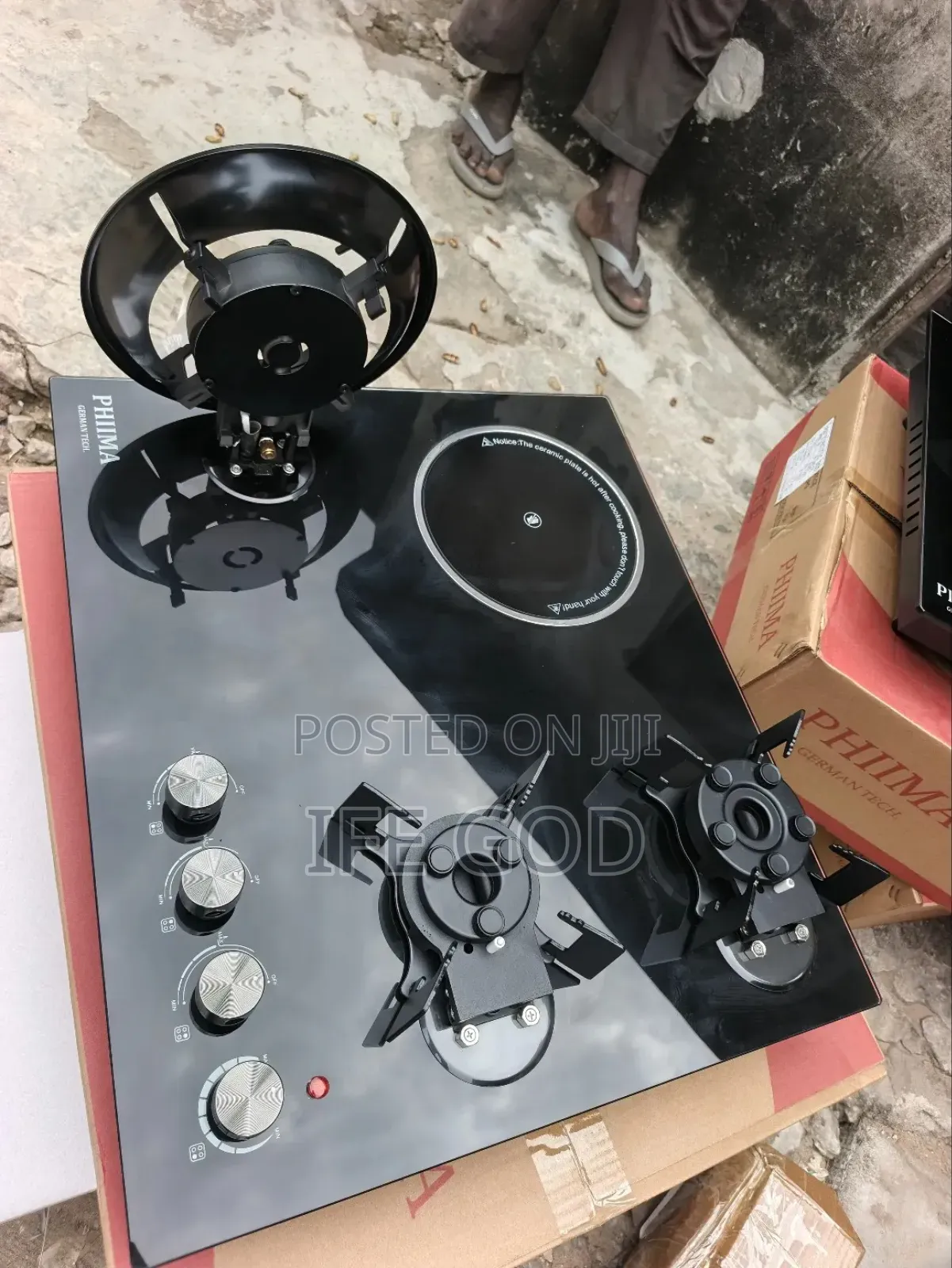 Original PHIIMA Inbuilt 60CM  Flips Up 3+1 Gas & Electric Cooker HOB