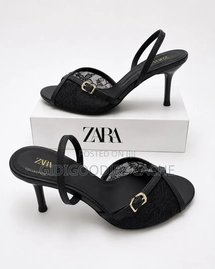 ZARA Slingback Lace Sandal Heels in Size 37-41