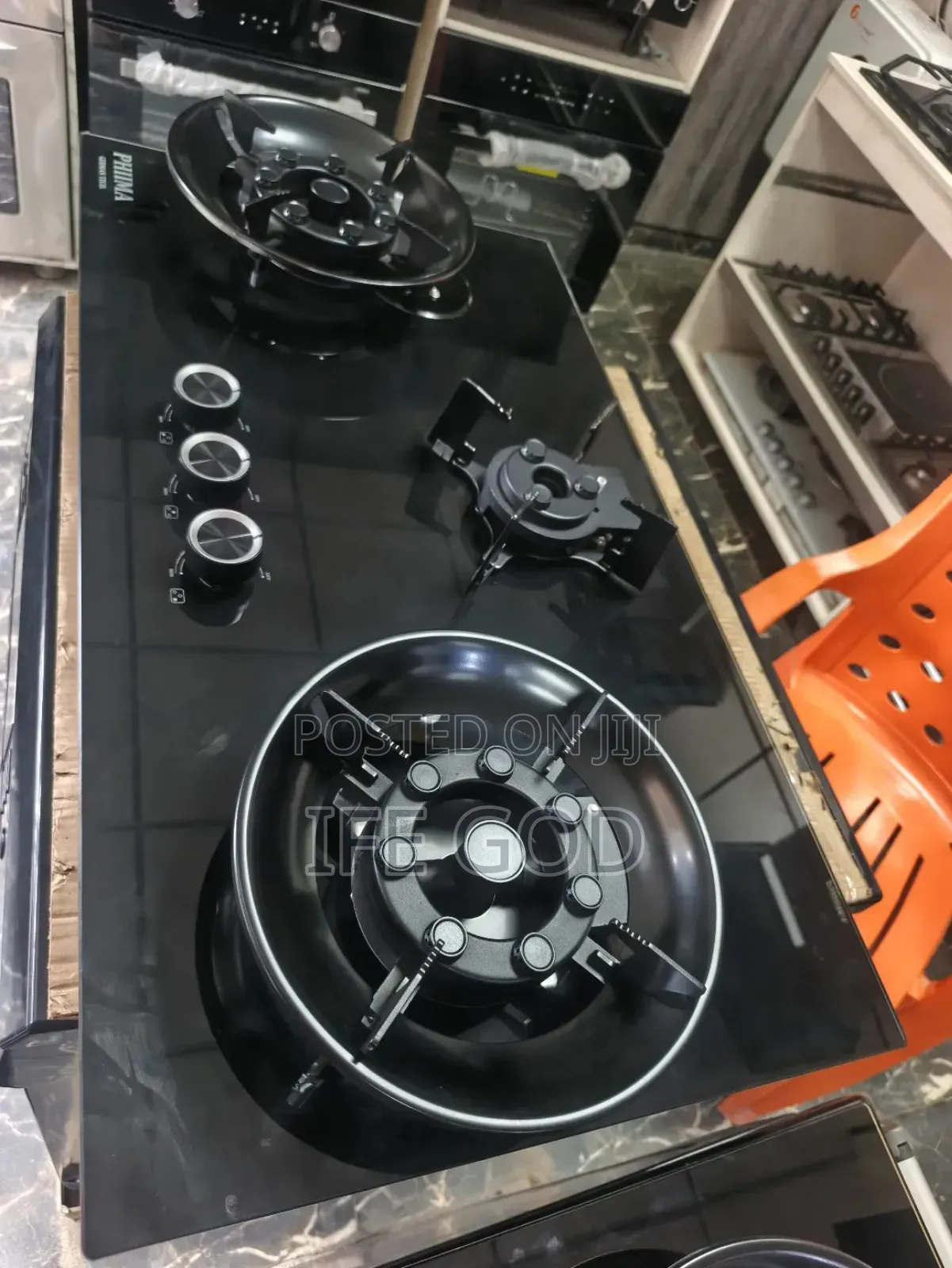 Original PHIIMA Built-in Flips Up 3 Burners Automatic Gas Cooker HOB.