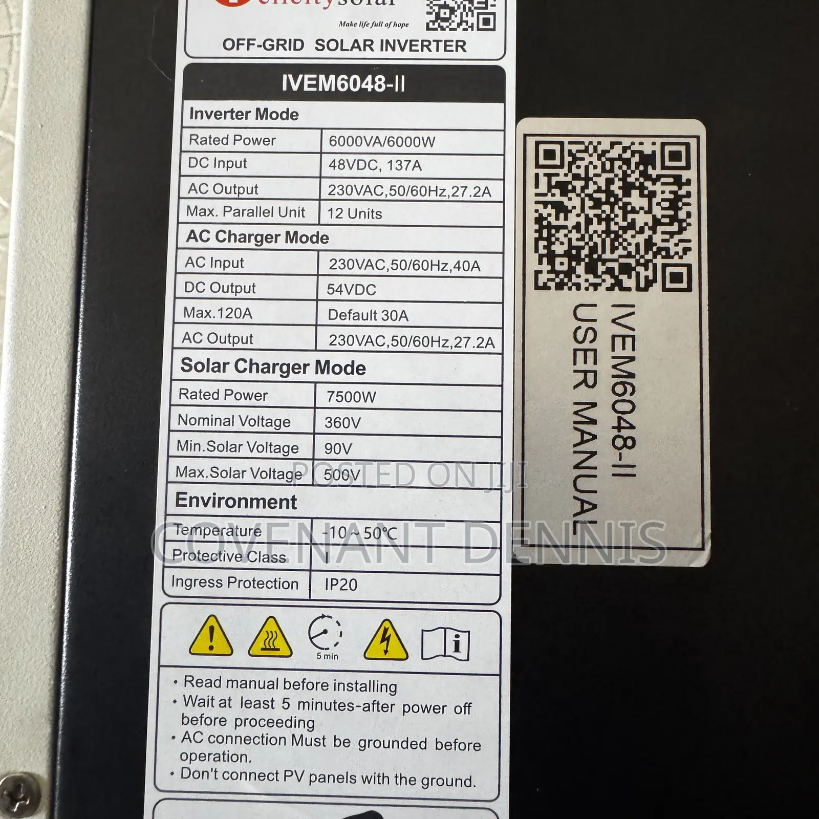 6kva/6kw 48v Hybrid Inverter