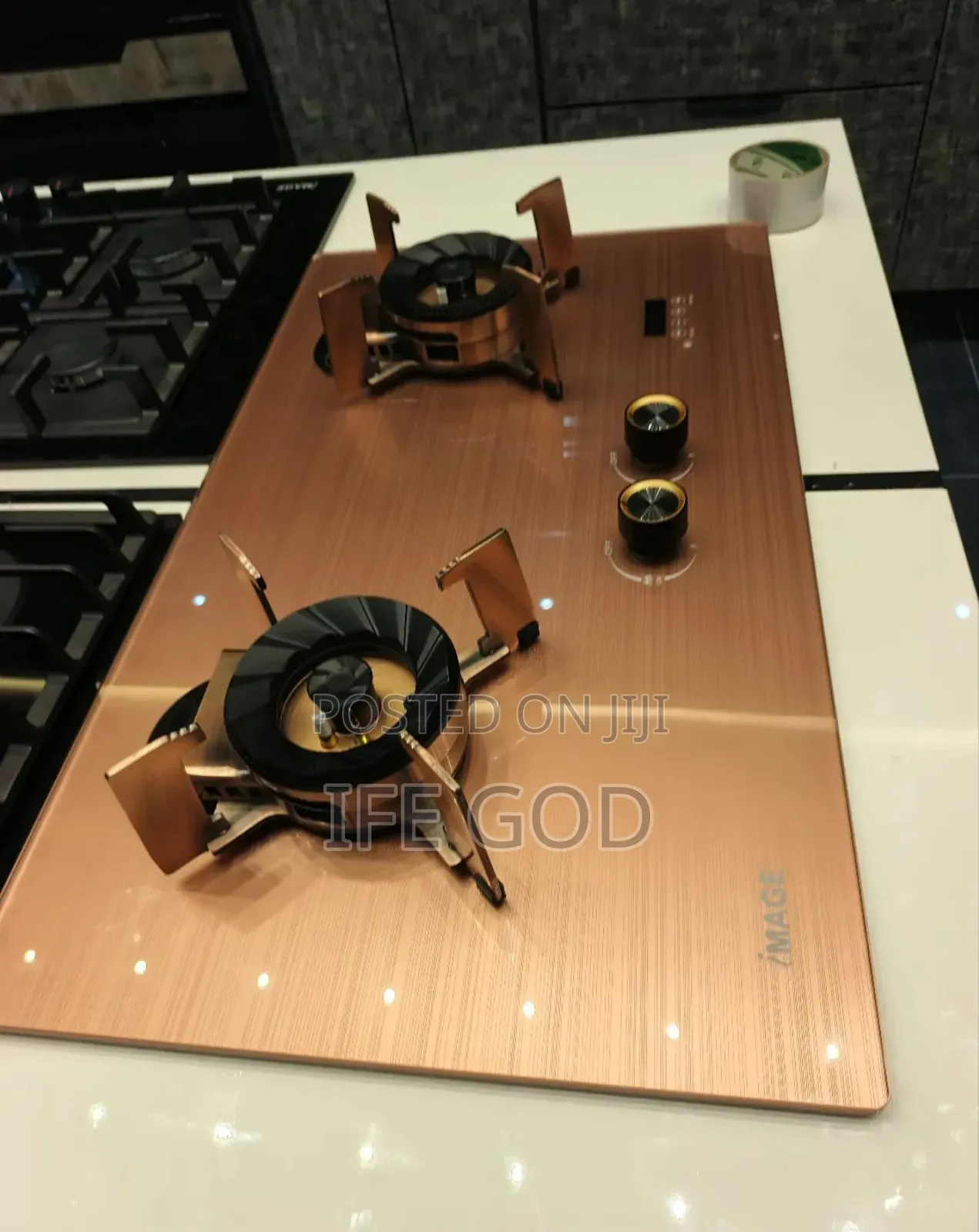 Original IMAGE Built-in Flips Up 2 Burners Automatic Gas Cooker HOB.