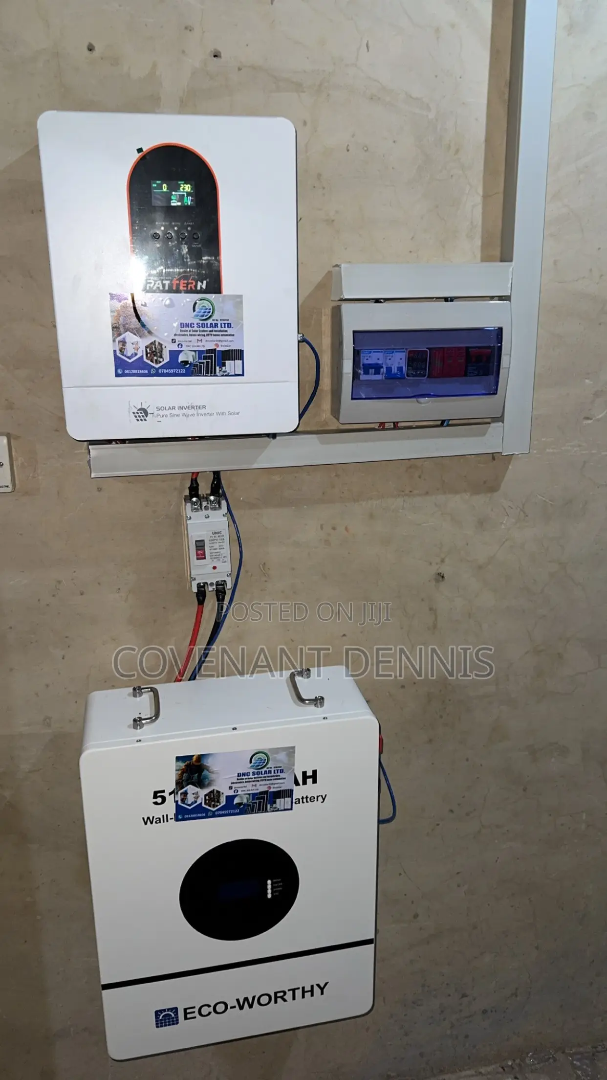 6.2kva Inverter With 5kwh 48v Lithium Battery Complete Set Up