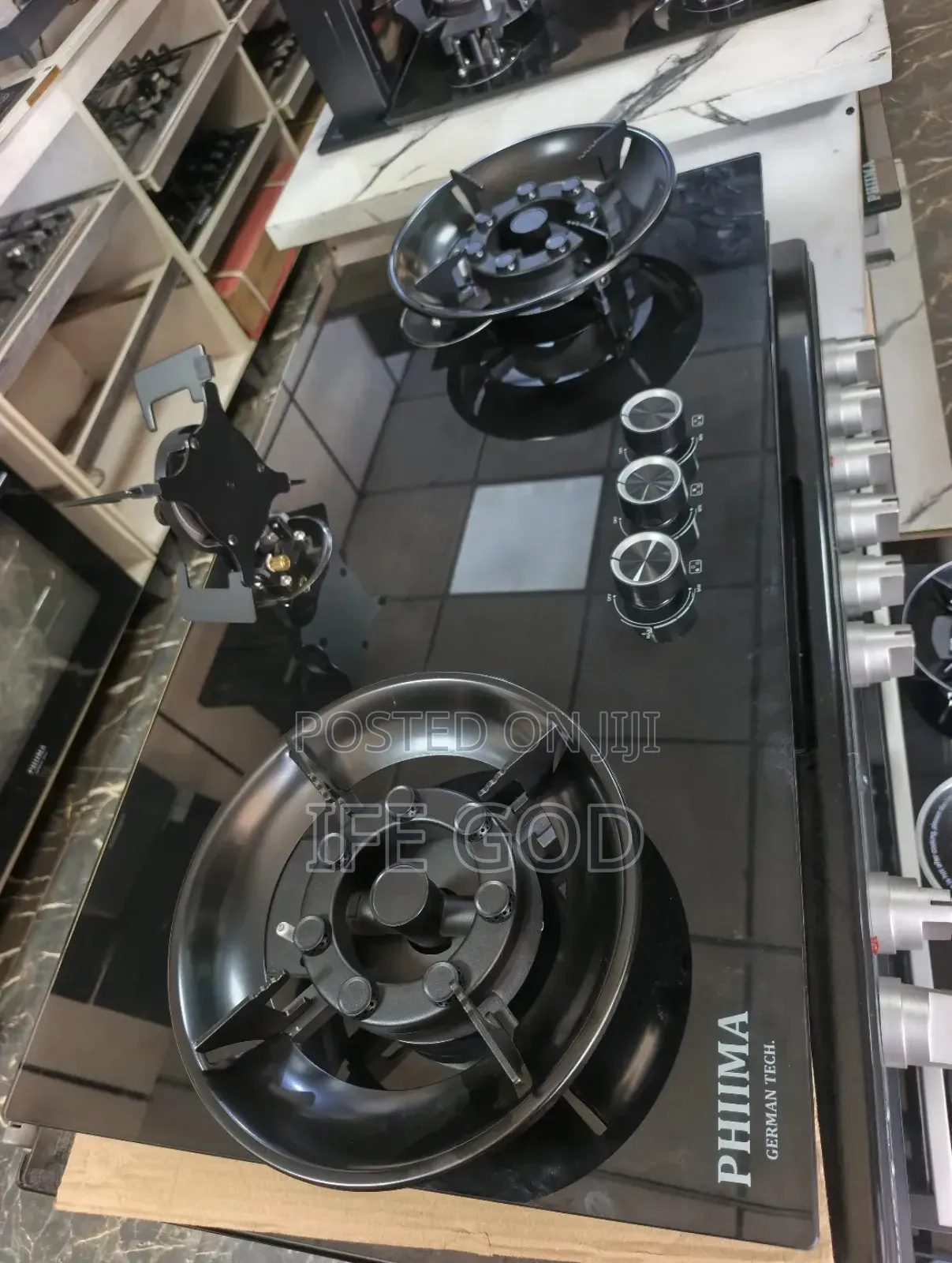 Original Quality PHIIMA Inbuilt Flips Up 3 Burners Gas Cooker HOB.