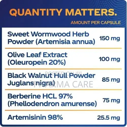 Para-X 60 Capsules Digestive Cleanse Supplement With Wormwood More
