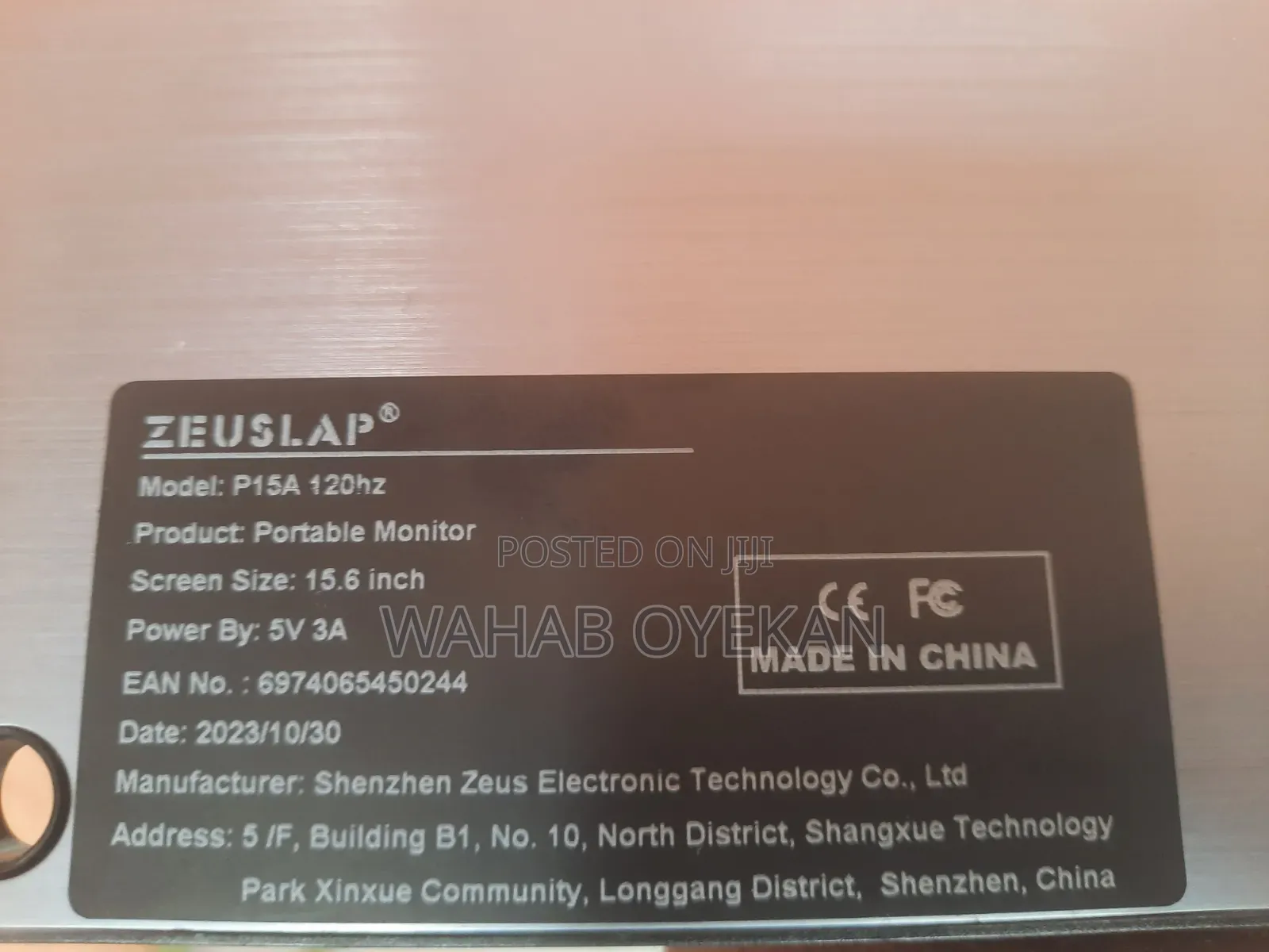 Zeuslap P15a Portable Monitor