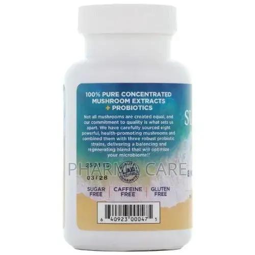 Minerals Superbiome- 8 Mushroom Extracts + 2 Probiotics- 60 Cap