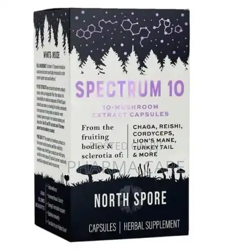 Organic Spectrum 10 Mushroom Capsules High Potency 60 Capsules