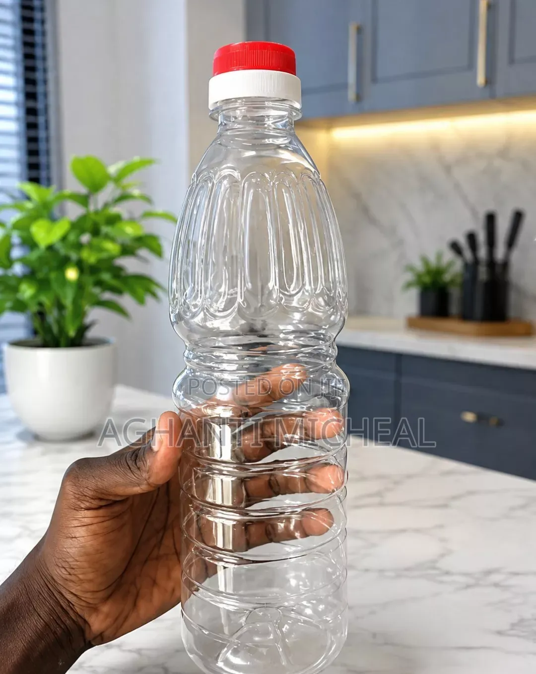 1 Liter Round Palm Oil Bottle