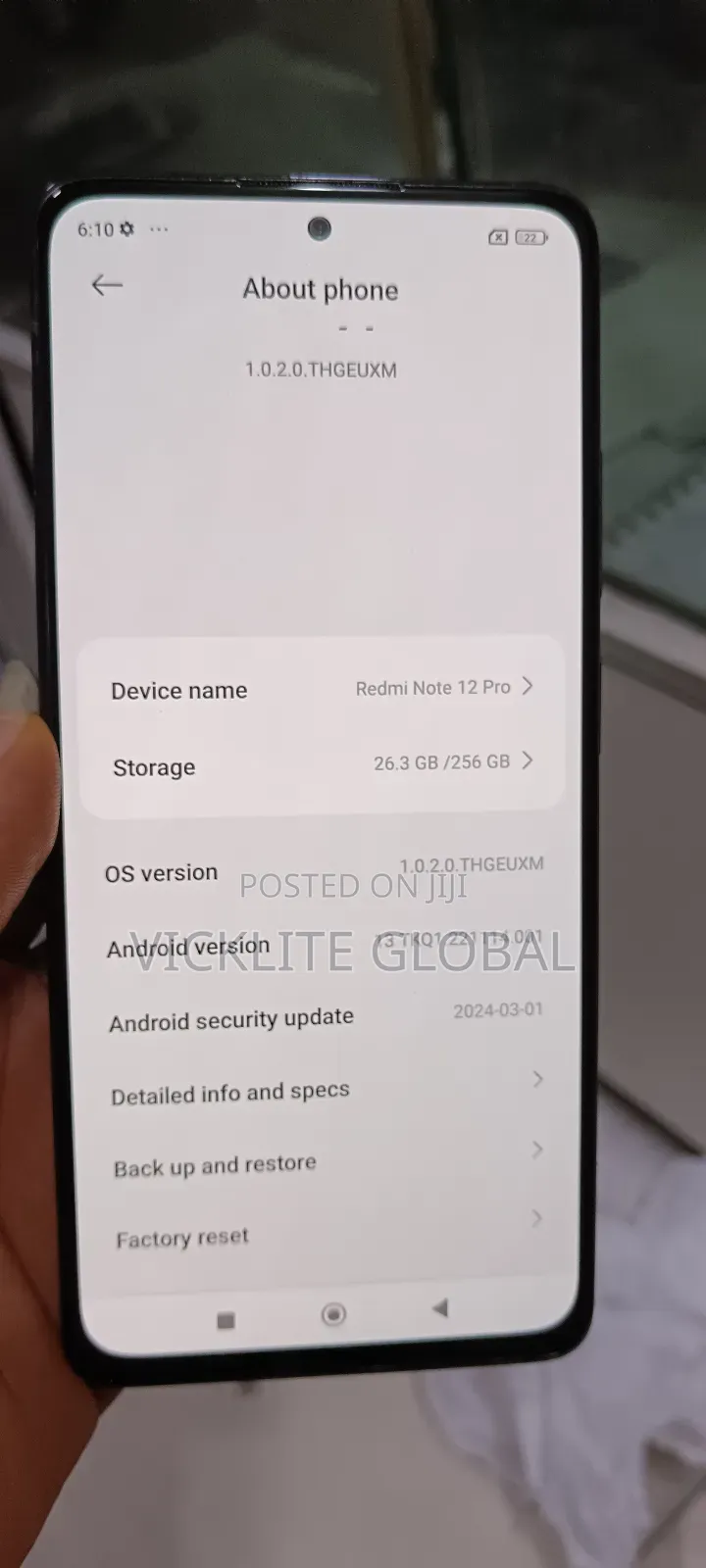 Xiaomi Redmi Note 12 Pro 4G 256 GB Black