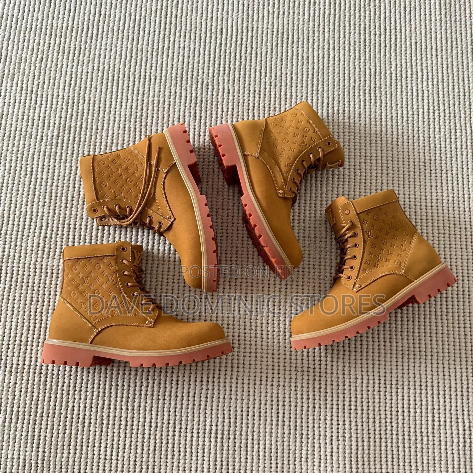 Louis Vuitton Ranger Boot in Beige Nubuck Leather (Original Quality)
