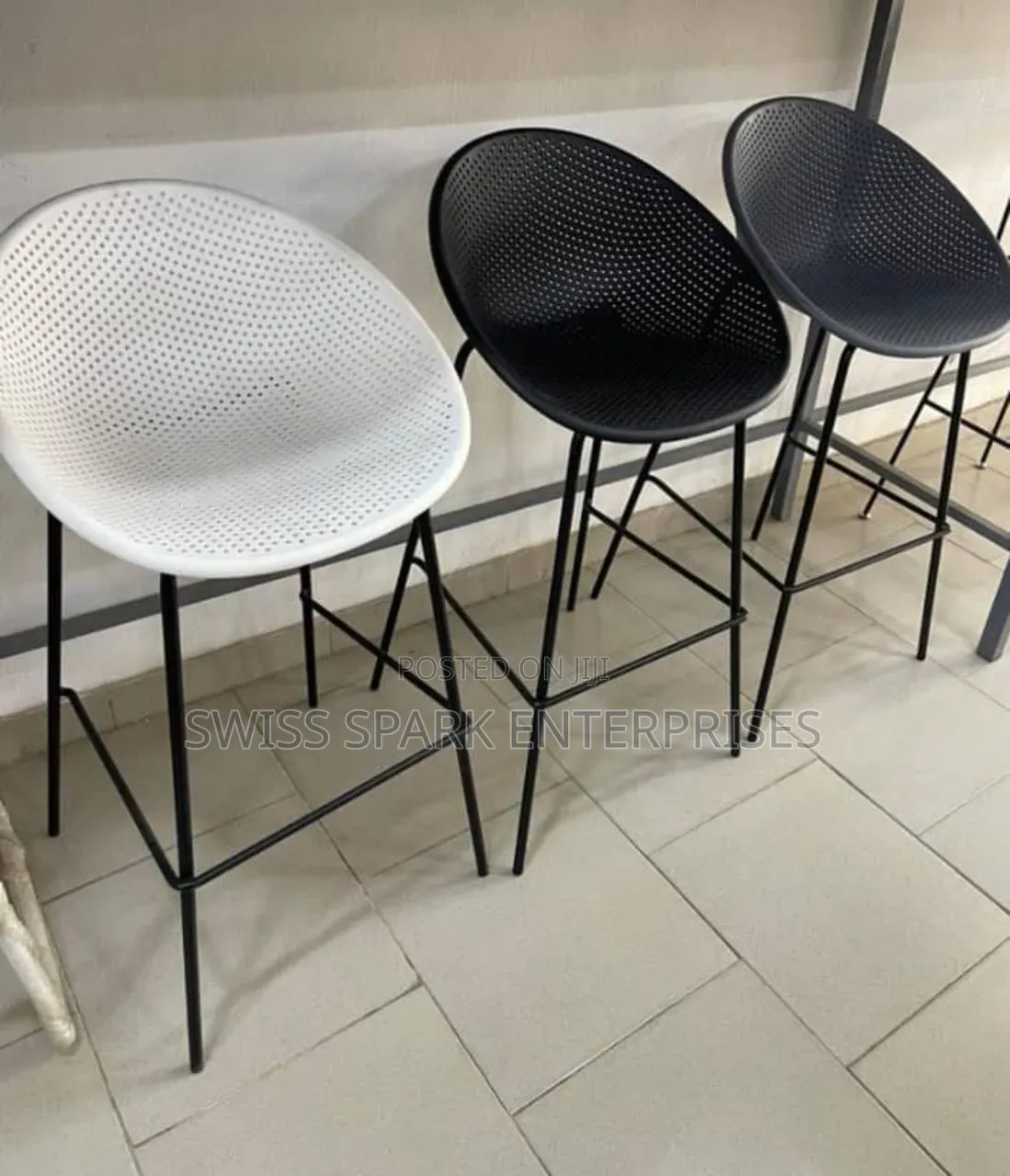 Modern Perforated Counter Bar Stool