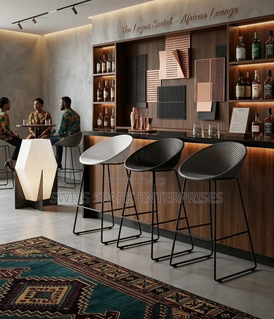 Modern Perforated Counter Bar Stool