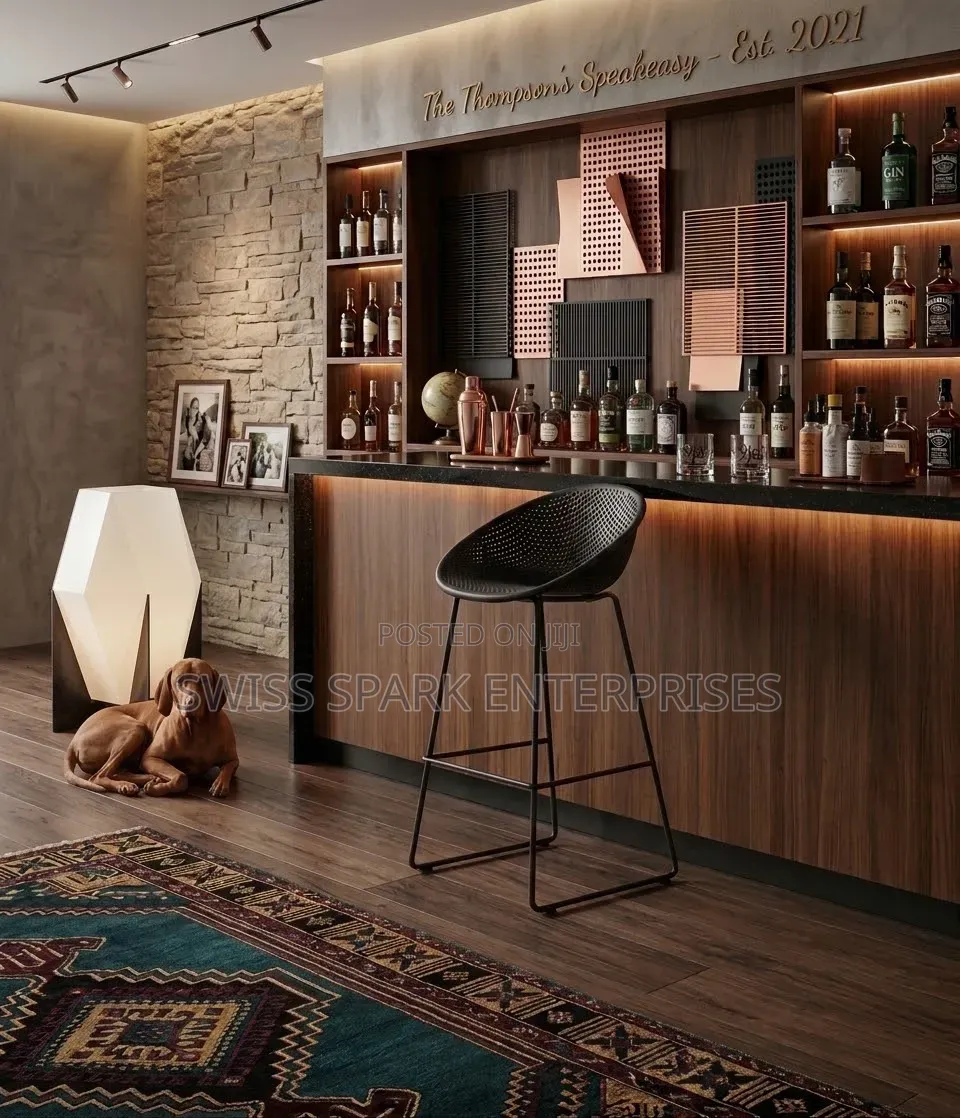 Modern Perforated Counter Bar Stool