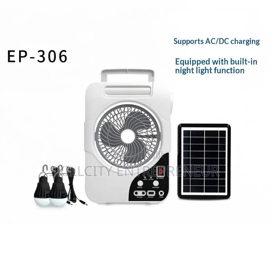 Rechargeable Solar Fan