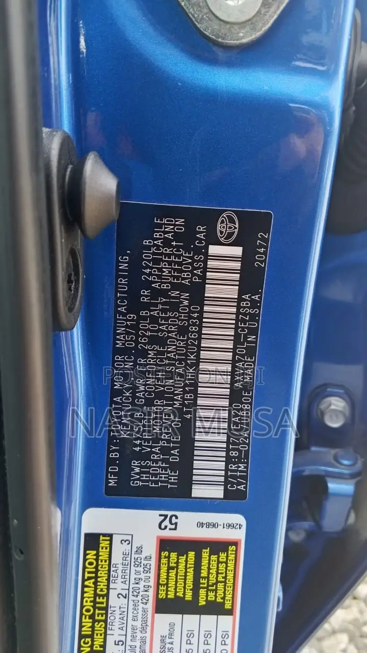Toyota Camry 2019 Blue