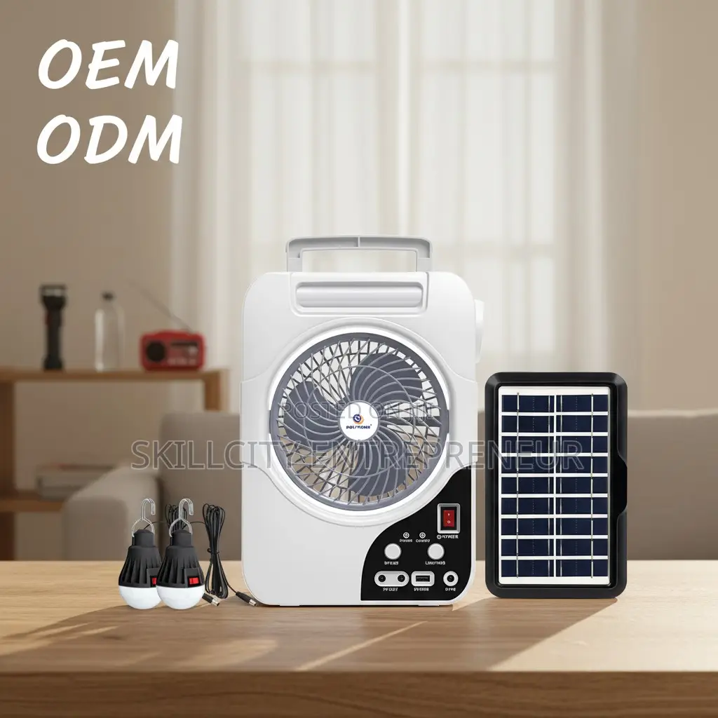 Rechargeable Solar Fan