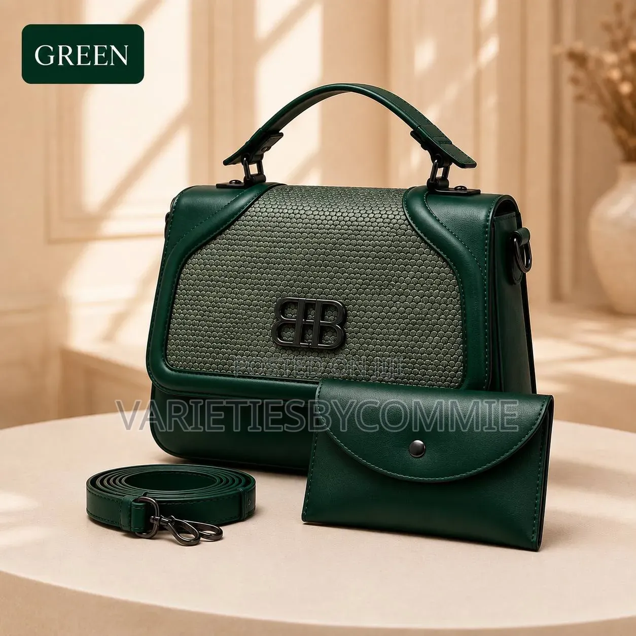 Bb 2-in-1 Quality Luxury Ladies Leather Handbag