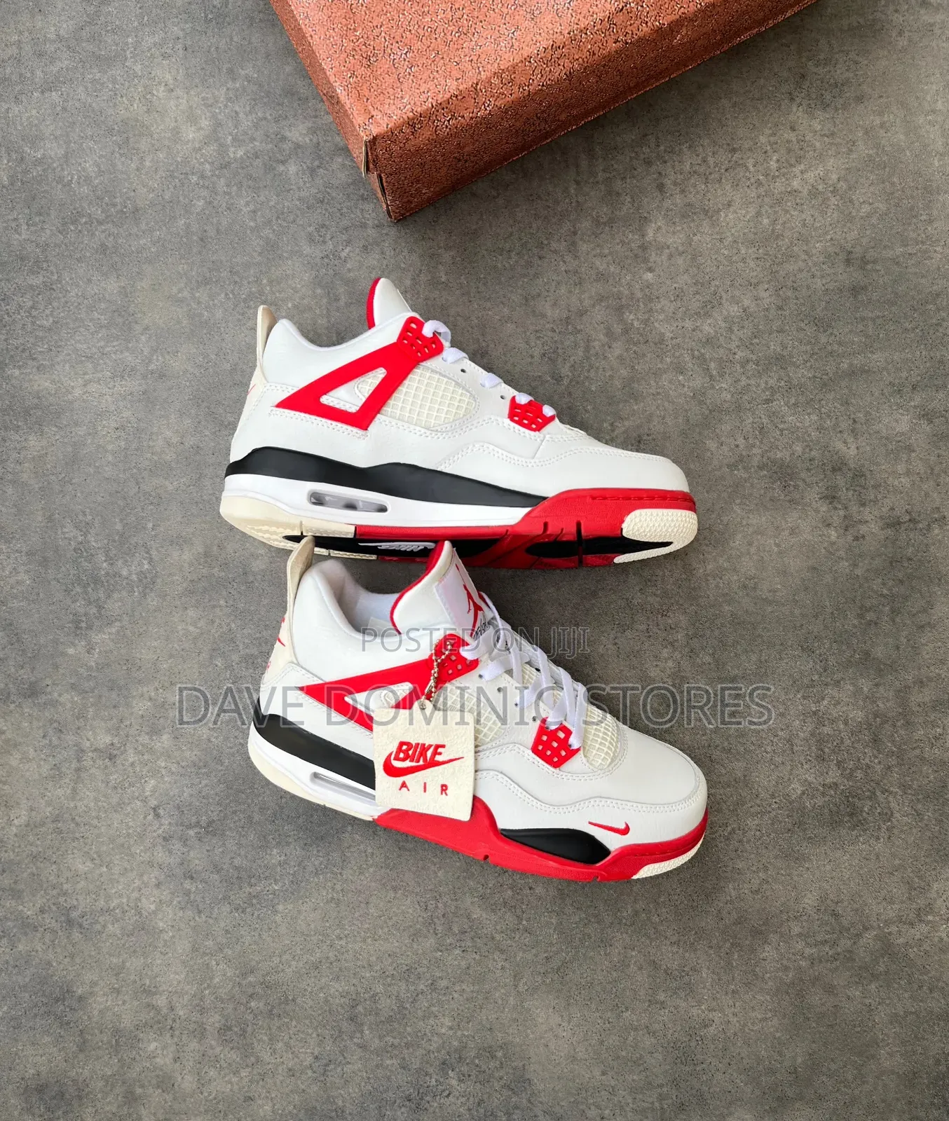 Original Nike Air Jordan 4 Retro Fire Red X Bike