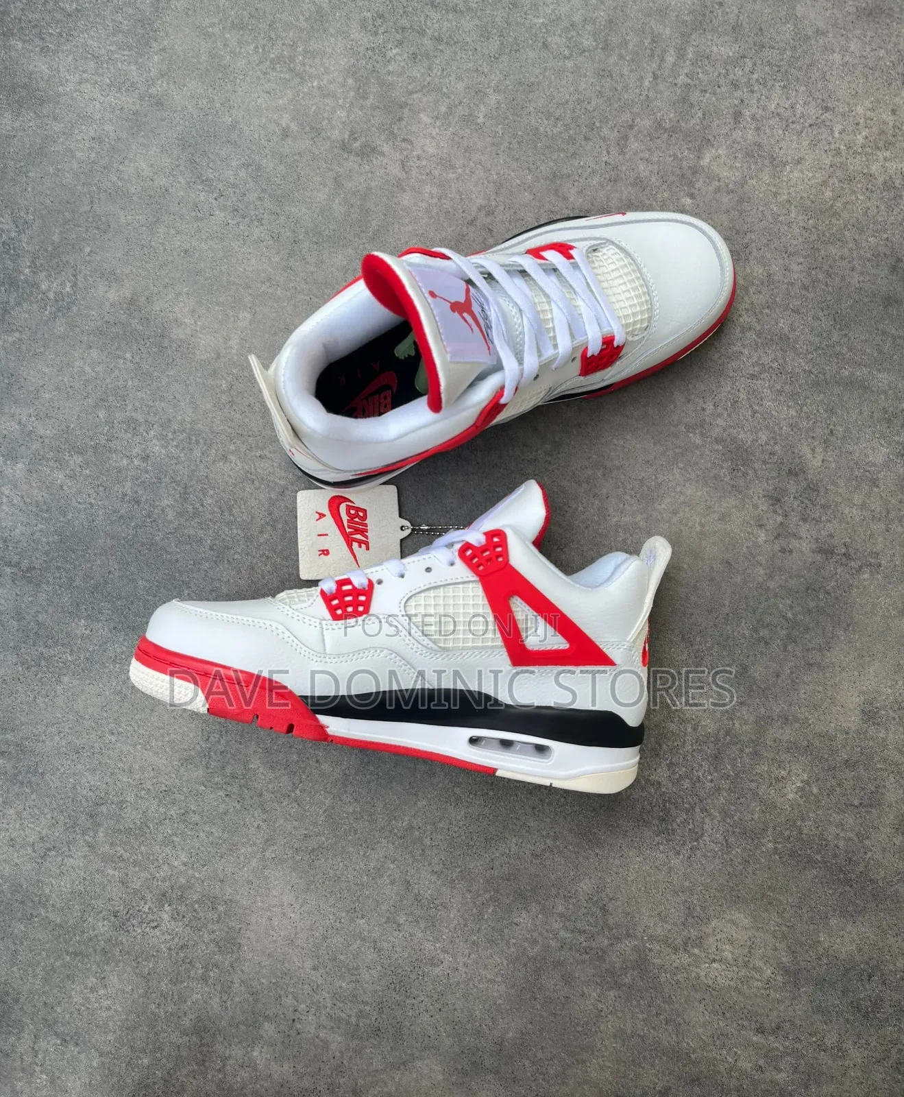 Original Nike Air Jordan 4 Retro Fire Red X Bike