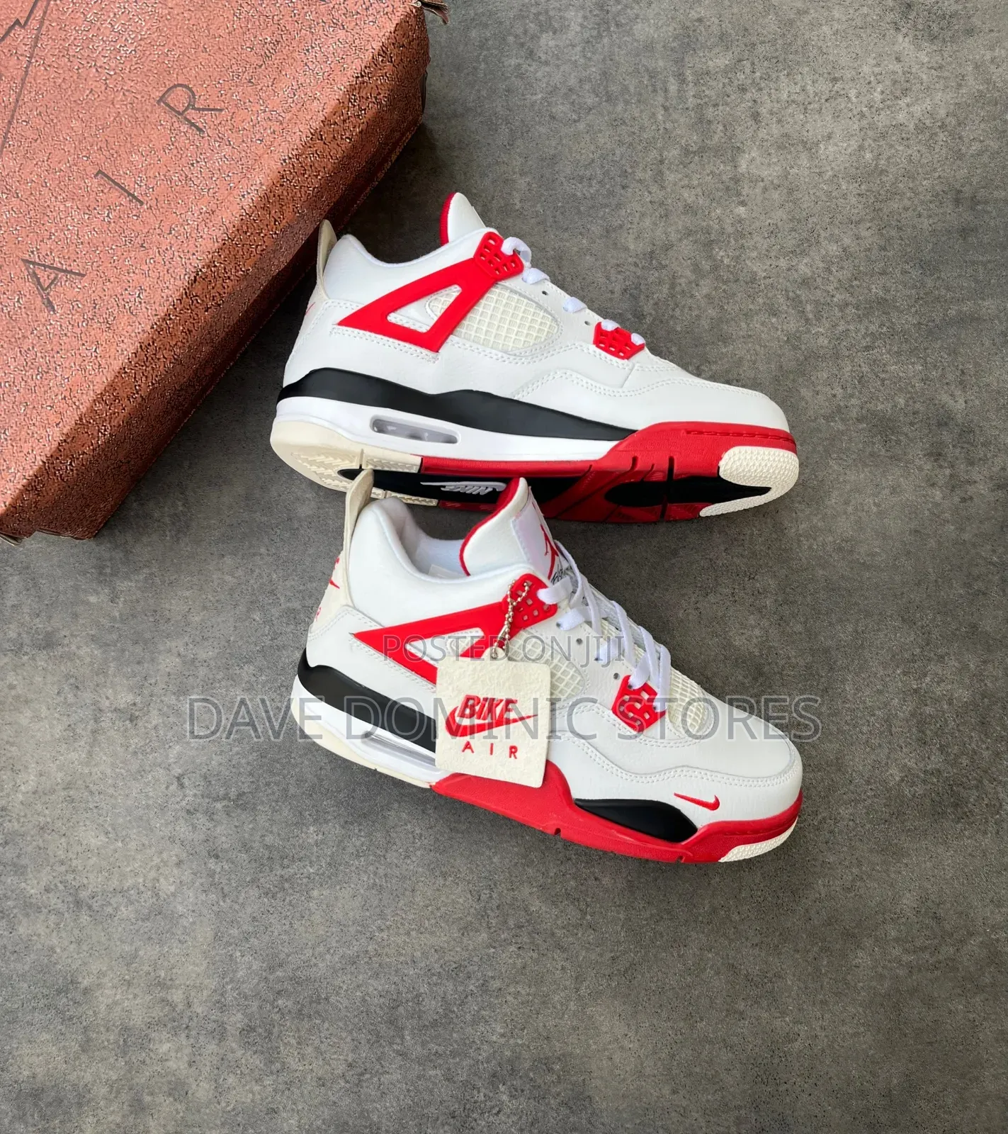 Original Nike Air Jordan 4 Retro Fire Red X Bike