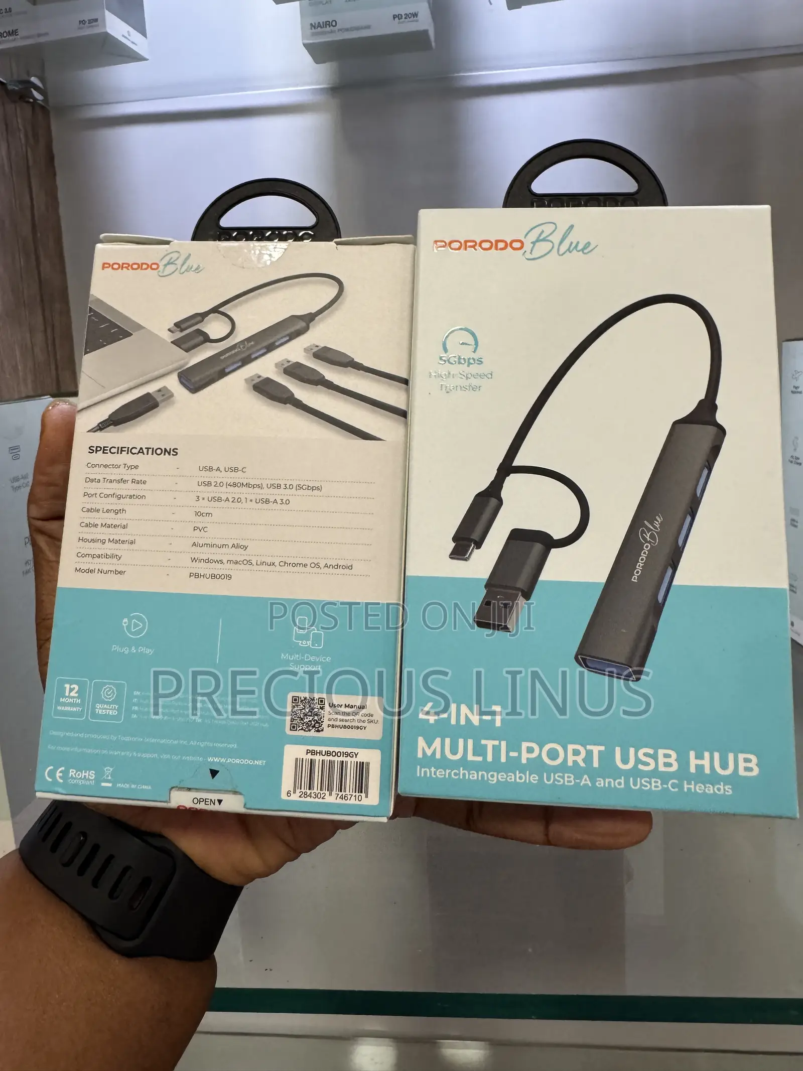 Porodo 4 N 1 Multi USB Hub