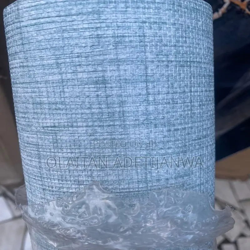 Textured Cleanable Blue Wallpaper for Home N Office