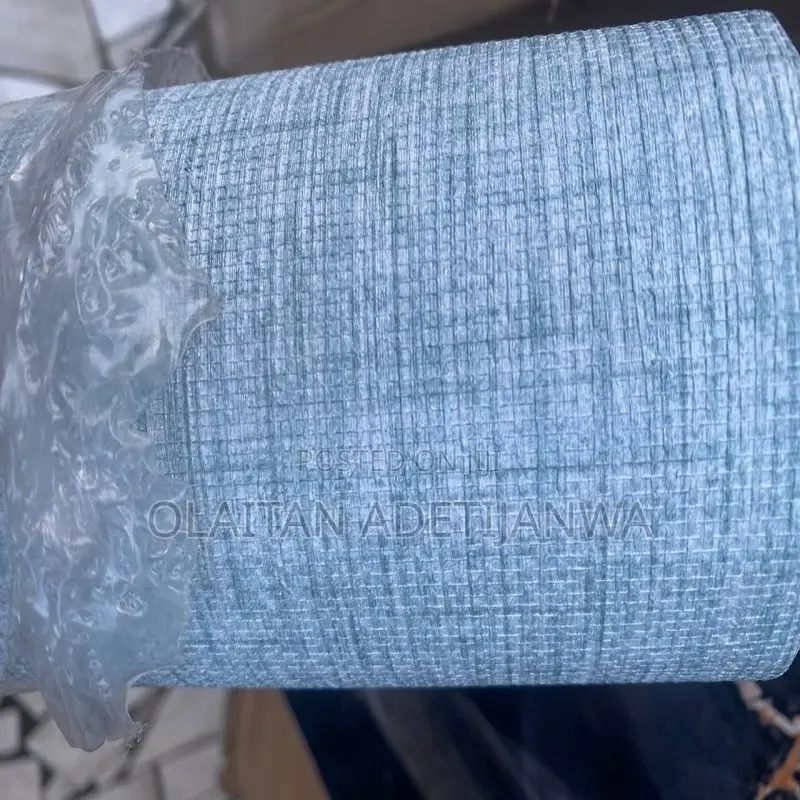 Textured Cleanable Blue Wallpaper for Home N Office