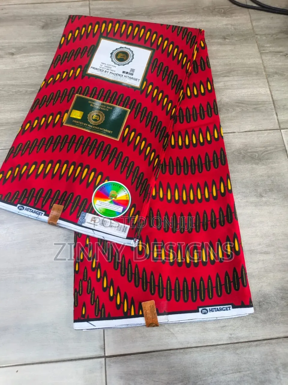 Vibrant Red African Prints Big Ankara