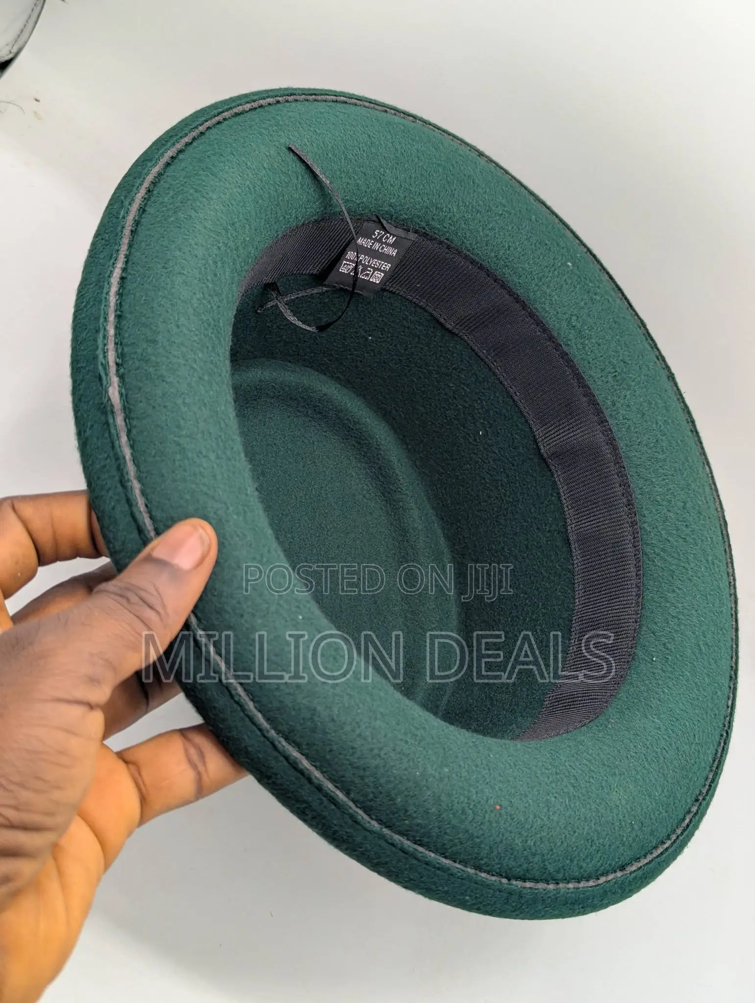 Mid Brim Green Stylish Men's Fedora With Ribbon Hat