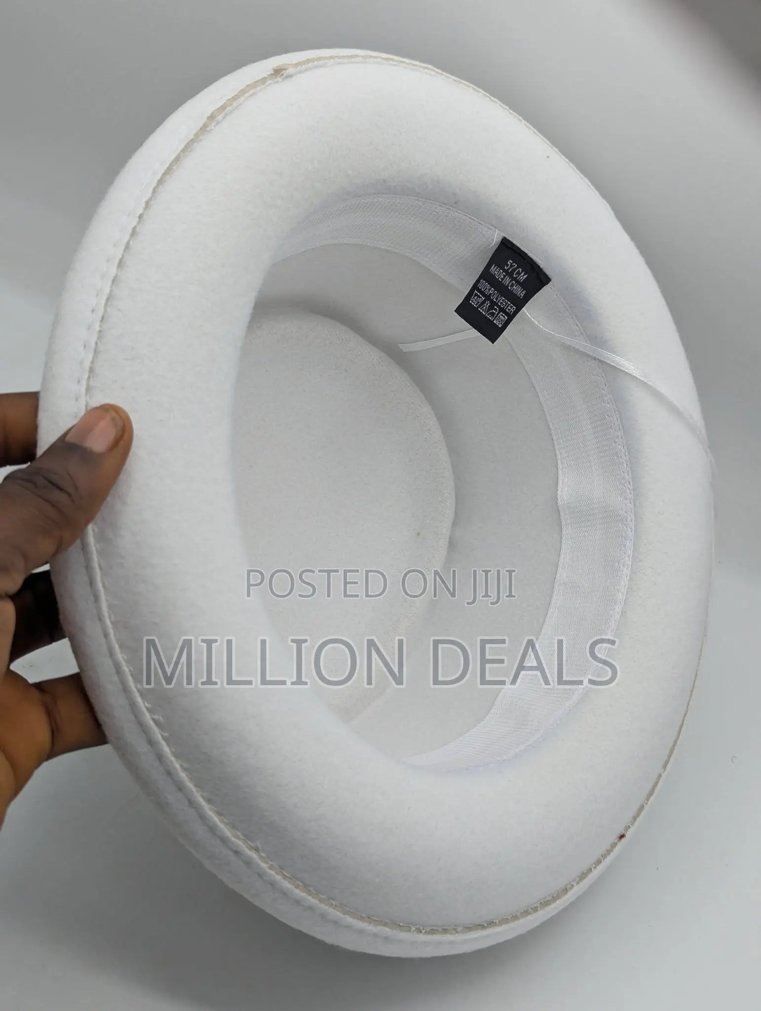 Classic Pork Pie Mid Brim Men's Fedora Hat White