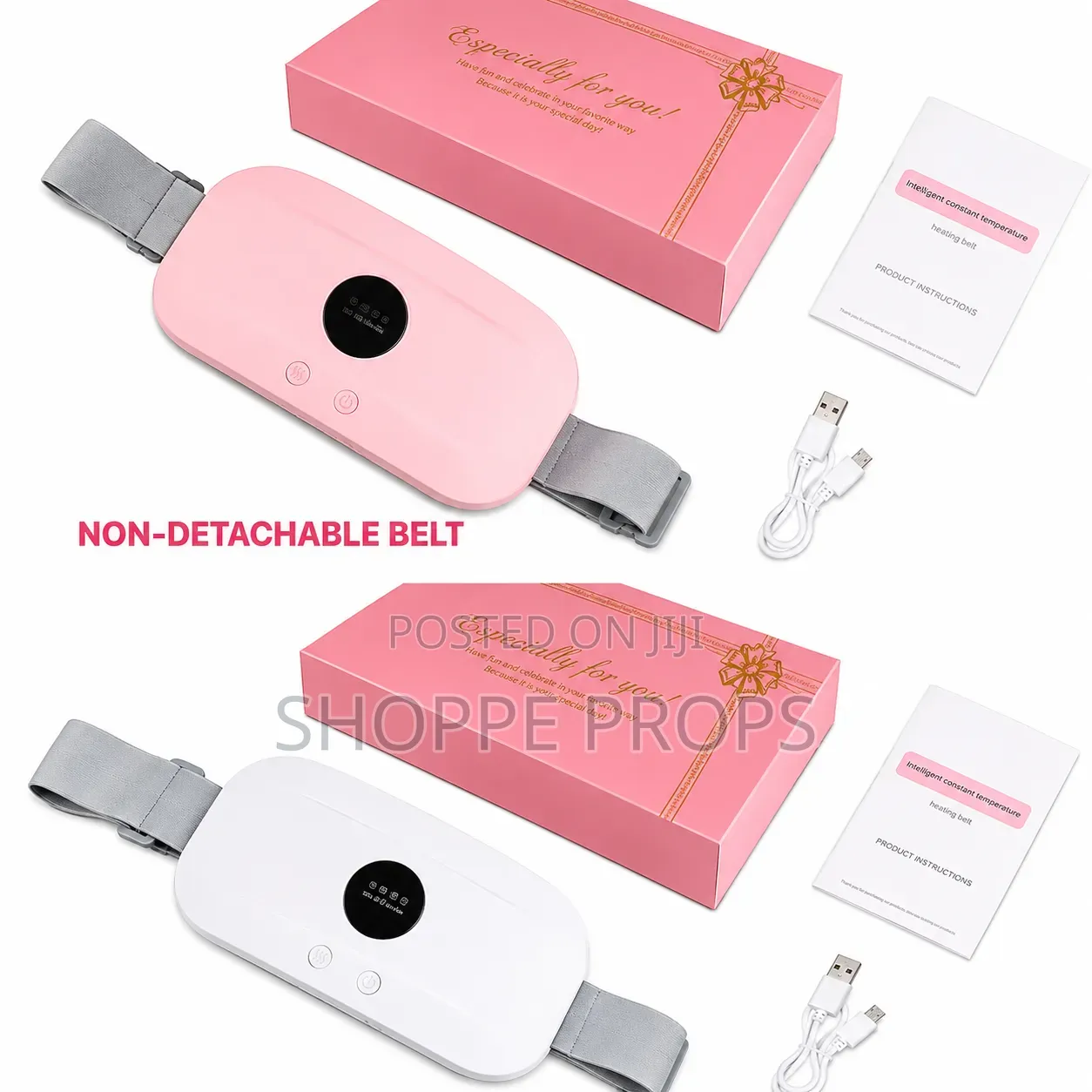 Cordless Electric Heating Belly Massage Cramps Relief Wrap Belt