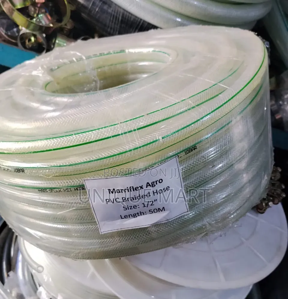 1/2" Non Toxic Food-Grade Braided Agro PVC Hose. Bundle:50 Meters