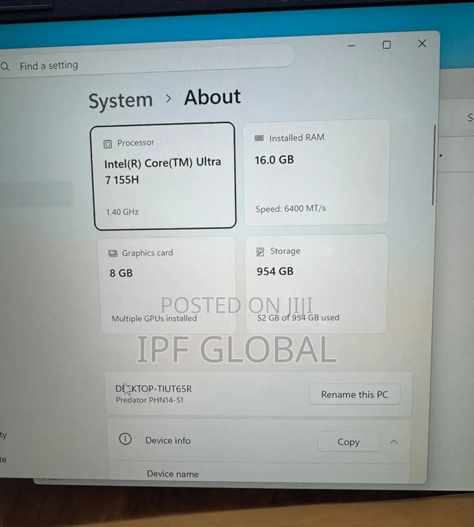 Laptop Acer Predator Helios Neo 14 16GB Intel Core Ultra 7 SSD 1T