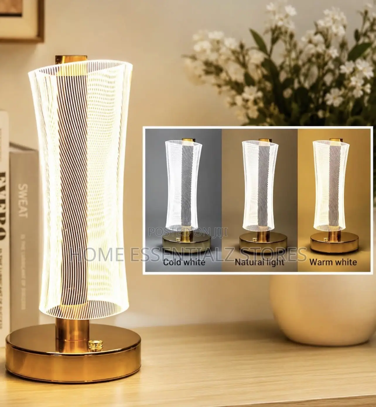 3-Color Rechargeable LED Table Lamp - Night Light With USB Charging