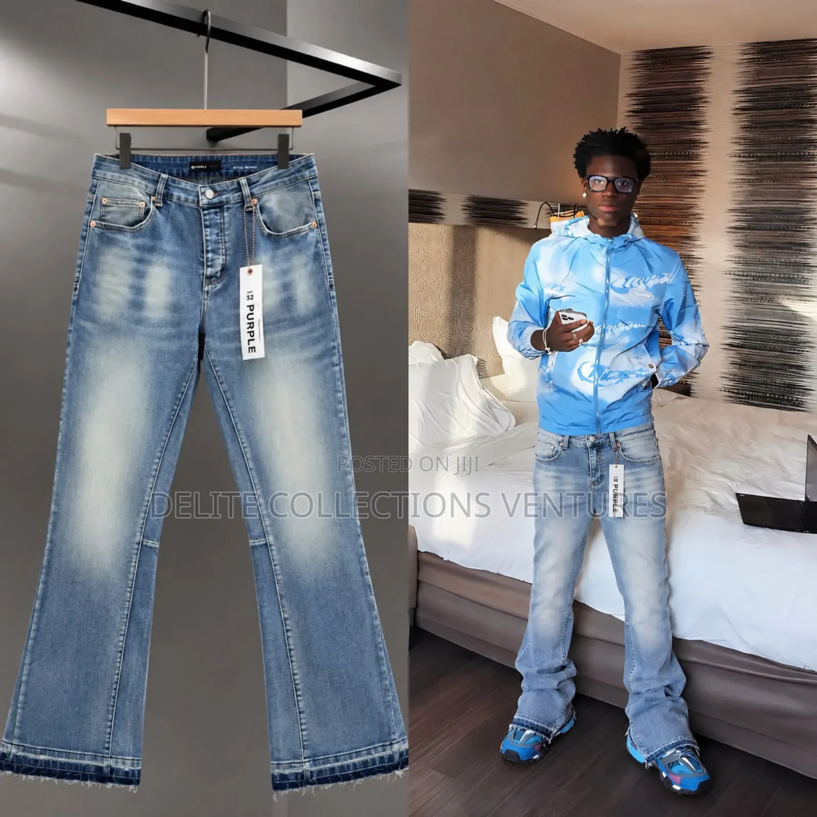 *Premium Quality Purple Brand Youth Flare Jeans*