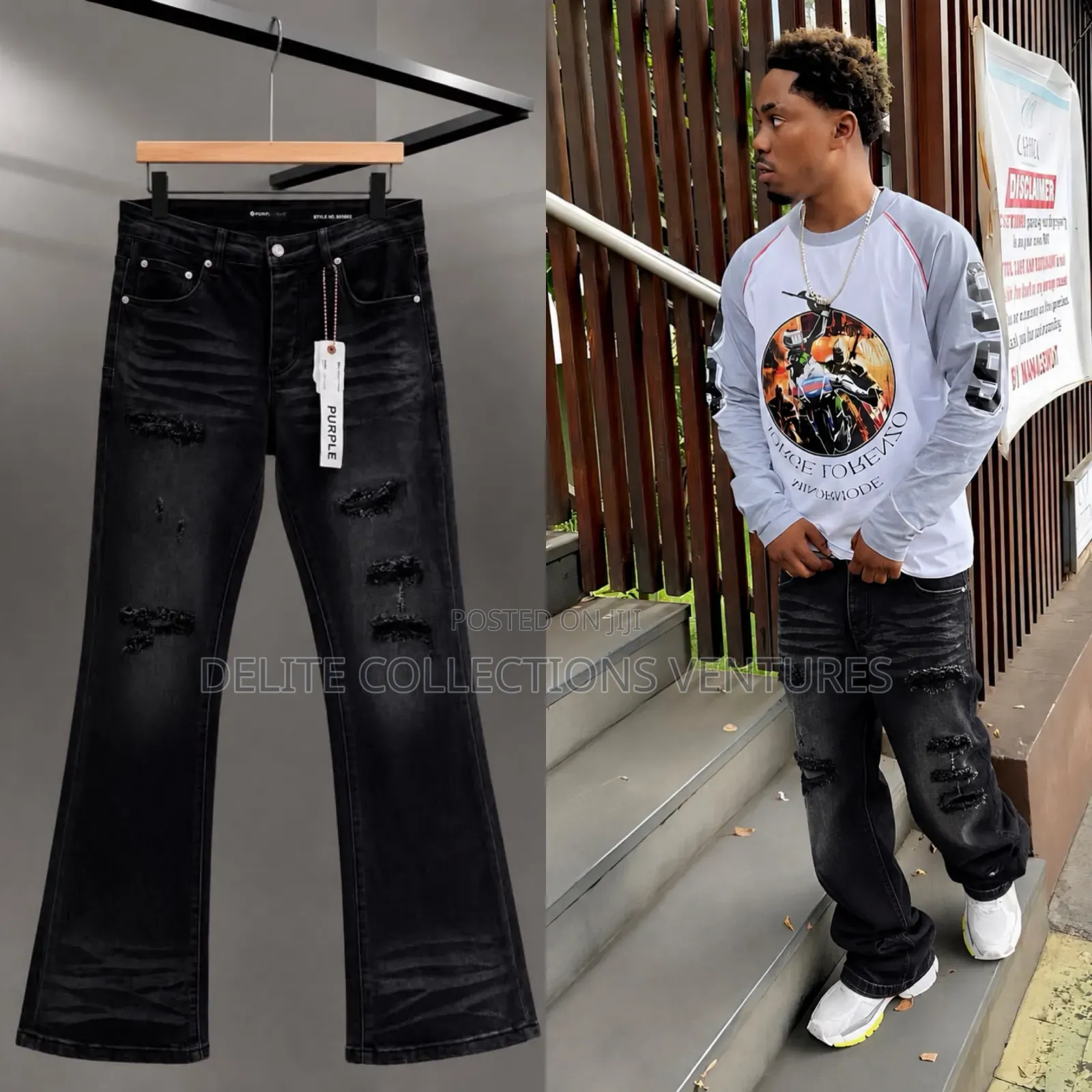 *Premium Quality Purple Brand Youth Flare Jeans*