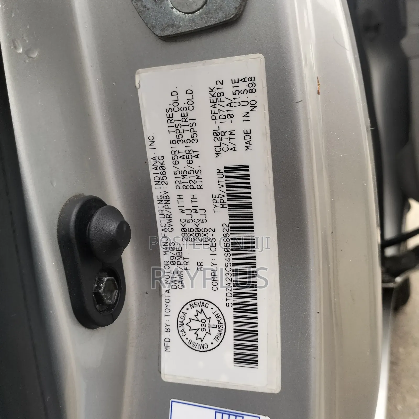 Toyota Sienna 2005 Silver