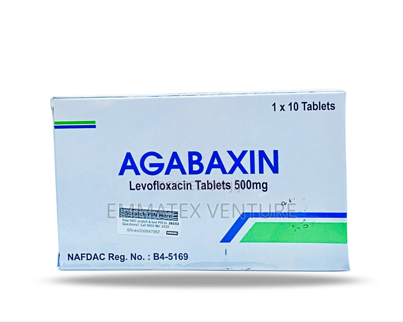 Agabaxin 500mg Levofloxacin Tablets X10
