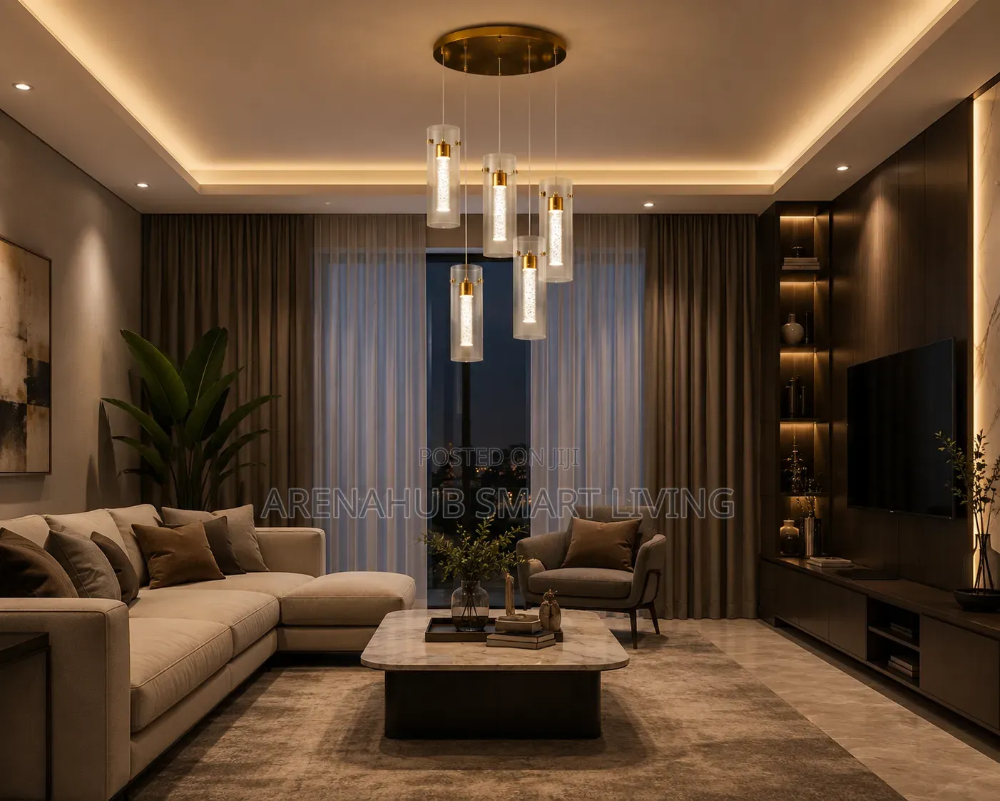 YEBMLP Vertical Tube Chandelier Stair