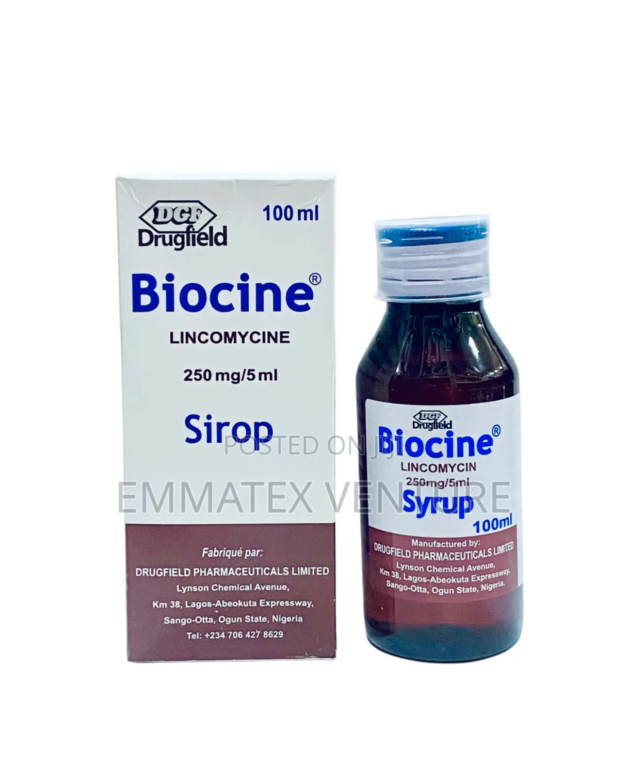 Biocine Syrup 250mg/5ml (Lincomycin) X60ml