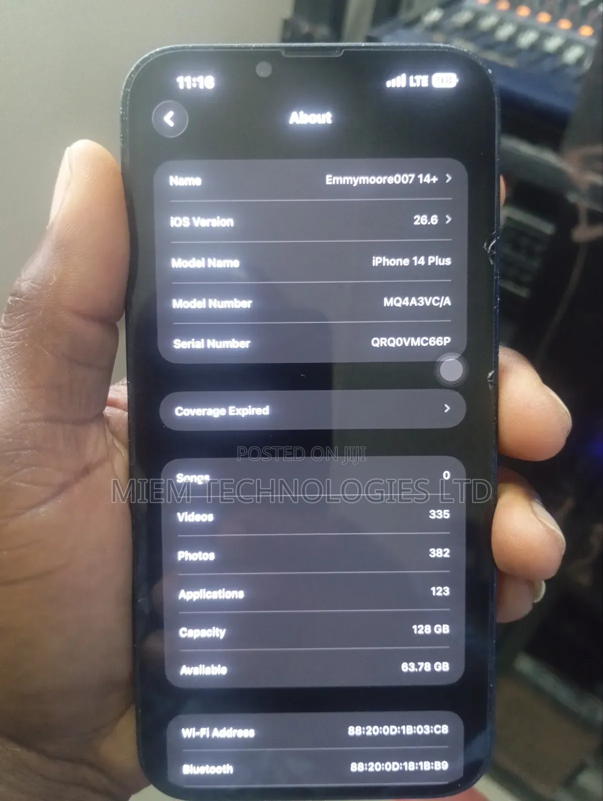 Apple iPhone 14 Plus 128 GB Black