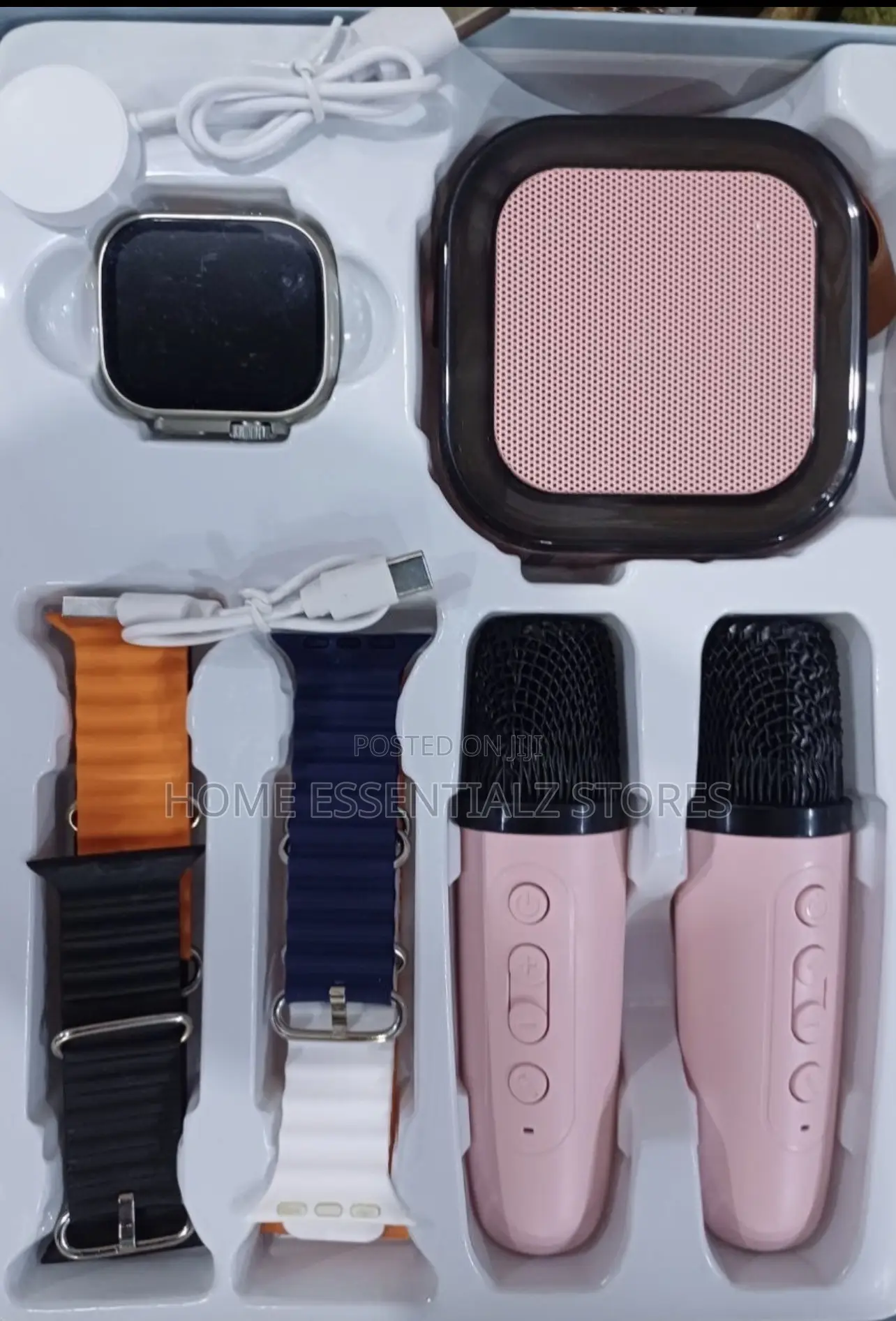 Gift Set M60 5-in-1 Smart Watch - Gift Bluetooth Speaker Karaoke Mics
