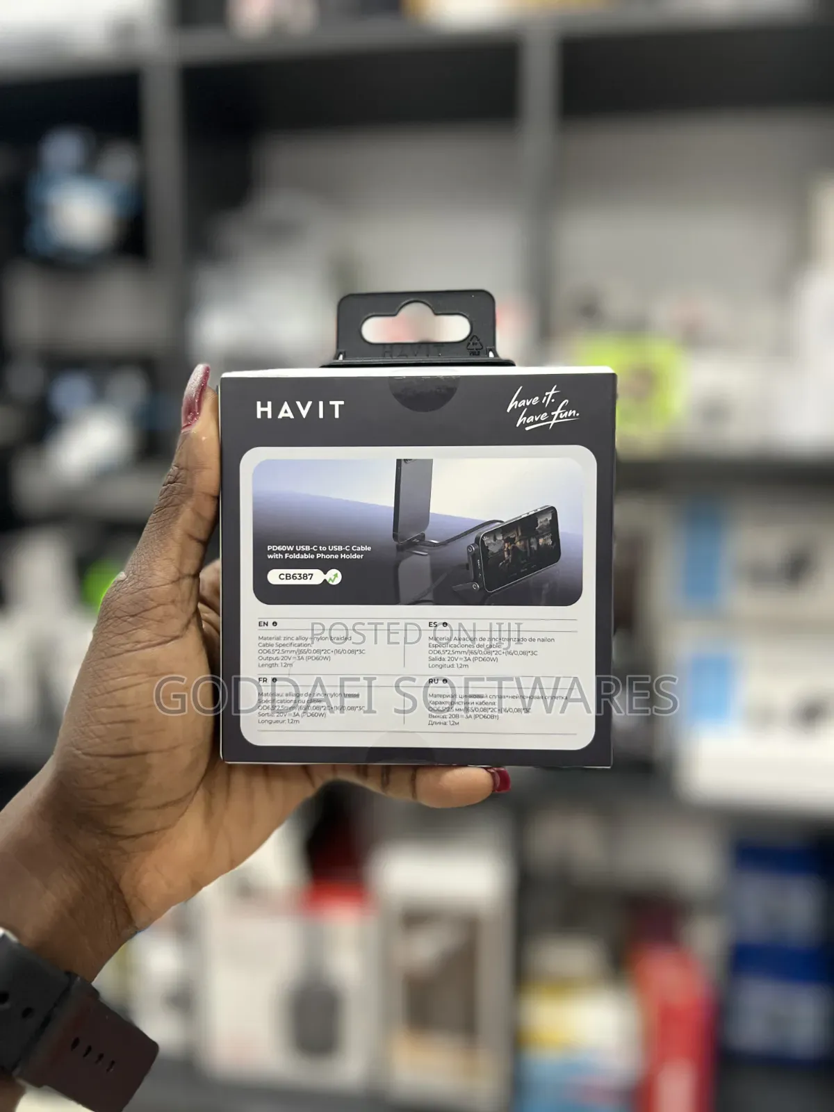 Havit CB6387 USB-C to C Cable | Goddafi Stores