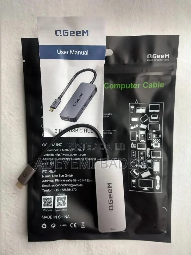 Phone to TV Output Device. "Qgeem USB 3.0,Thunderbolt 3.0