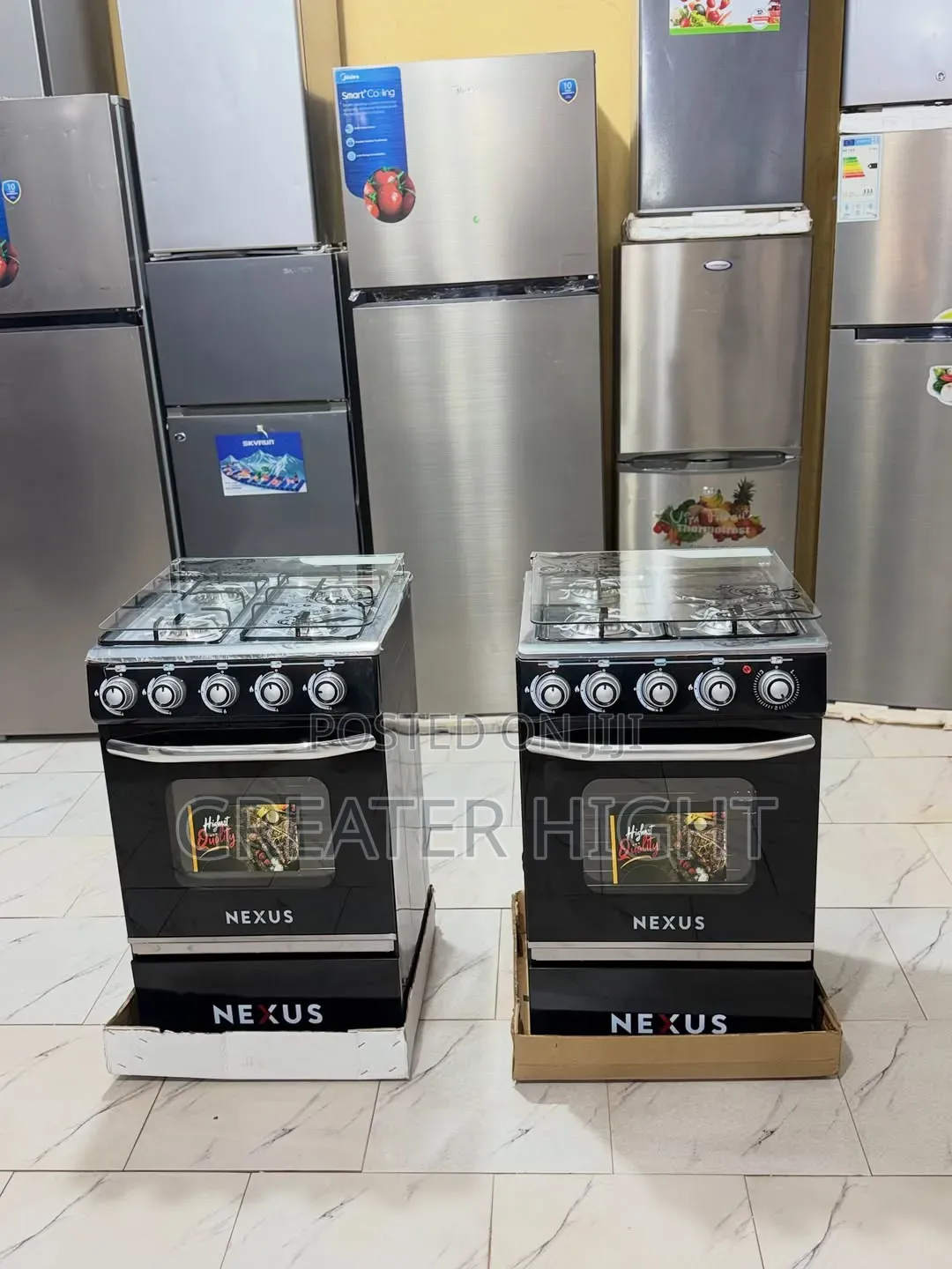 Nexus Standing Gas Cooker
Size: 50BY50
3 Burner 1 Electric